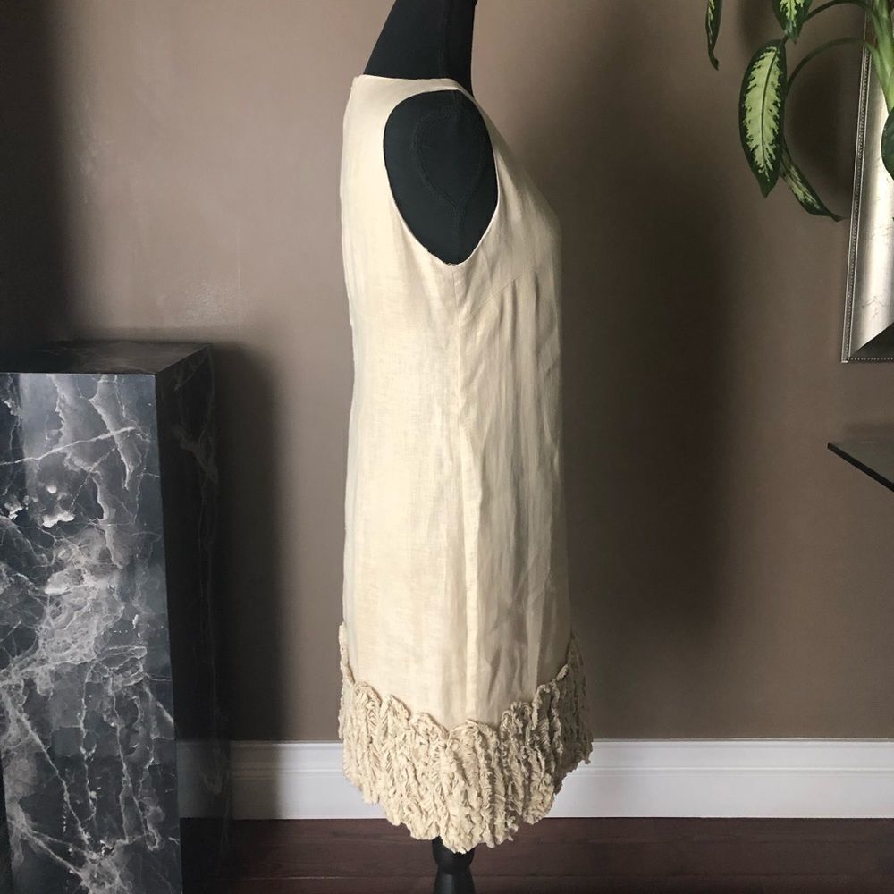 Taylor Linen Dress With Ruffle Design - Picture 8 of 8